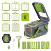 22pcs/16pcs Vegetable Chopper: Multifunctional Food Slicer Dicer Cutter With 8 Blades, Grey Container Included Convenient Cutting Of Food In The Kitchen
