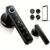 Smart Door Lock with Fingerprint Scanner, 5-In-1 Keyless Entry System (Fingerprint/Password/Nfc/Backup/Physical Keys) - App-Controlled Deadbolt, Alexa & Compatible, For/Apartment/Door, - (Keys Included)